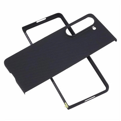 For Samsung Galaxy Z Fold6 5G Case 600D Fine Texture Aramid Fiber Phone Cover - Black