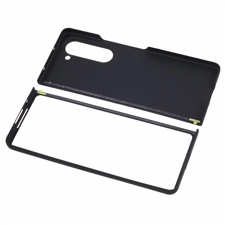 For Samsung Galaxy Z Fold6 5G Case 600D Fine Texture Aramid Fiber Phone Cover - Black