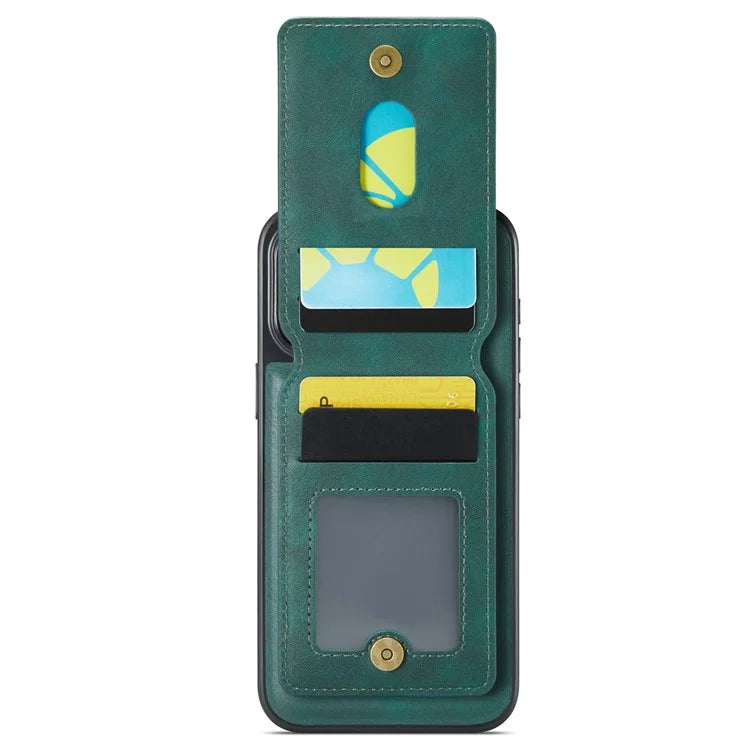 MAGKING K1 Series For iPhone 16 Pro Max Magnetic Case PC+TPU+PU Phone Cover with Card Holder Kickstand
