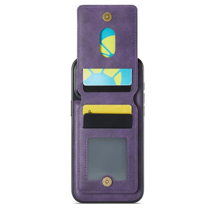 MAGKING K1 Series For iPhone 16 Pro Max Magnetic Case PC+TPU+PU Phone Cover with Card Holder Kickstand