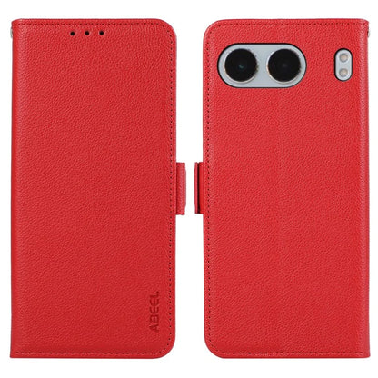 ABEEL For OnePlus Nord 4 Case Litchi Texture Leather RFID Blocking Phone Cover
