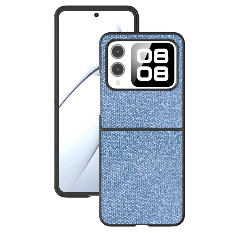 For Huawei nova Flip 5G Case Rhinestone Texture Leather+PC Phone Cover