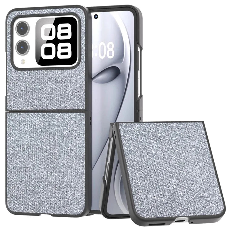 For Huawei nova Flip 5G Case Rhinestone Texture Leather+PC Phone Cover