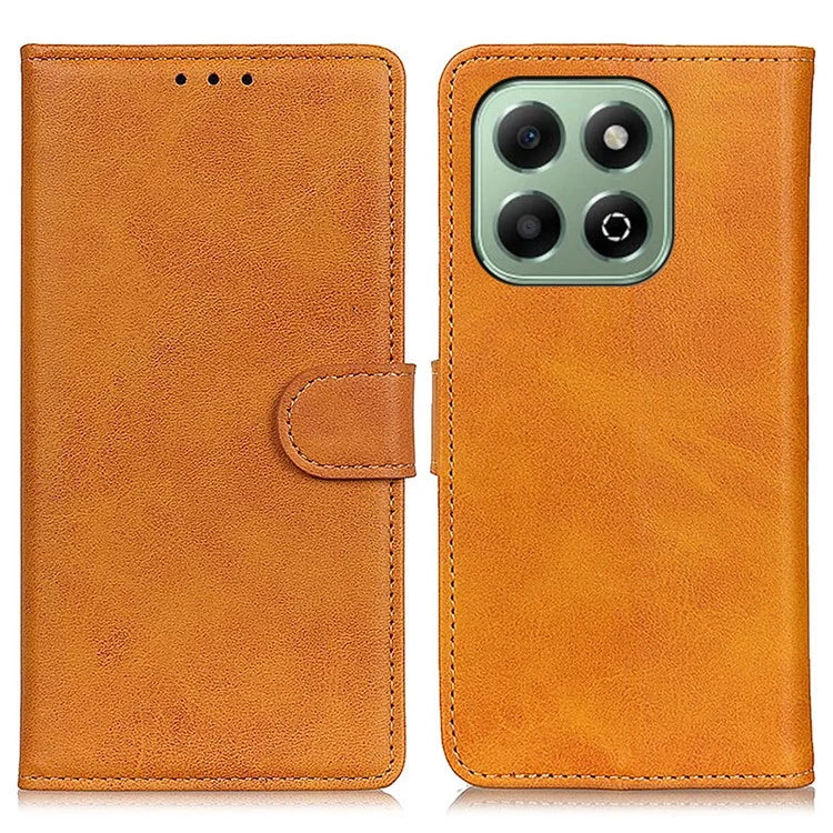 For Honor X6b 4G Stand Wallet Case Cowhide Texture Leather Phone Cover