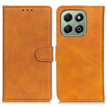 For Honor X6b 4G Stand Wallet Case Cowhide Texture Leather Phone Cover