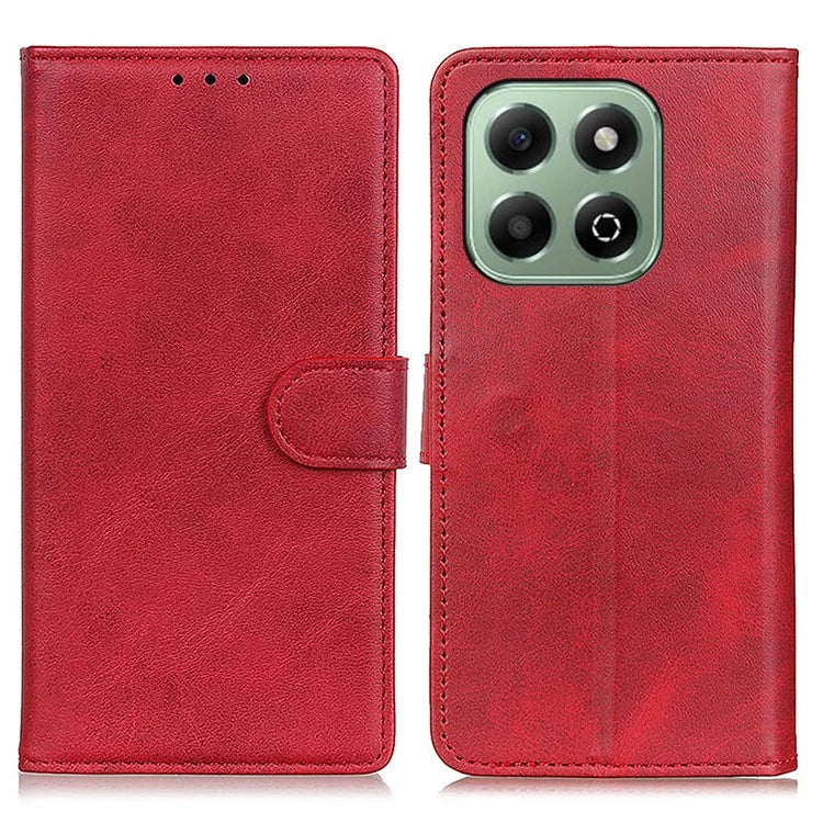 For Honor X6b 4G Stand Wallet Case Cowhide Texture Leather Phone Cover