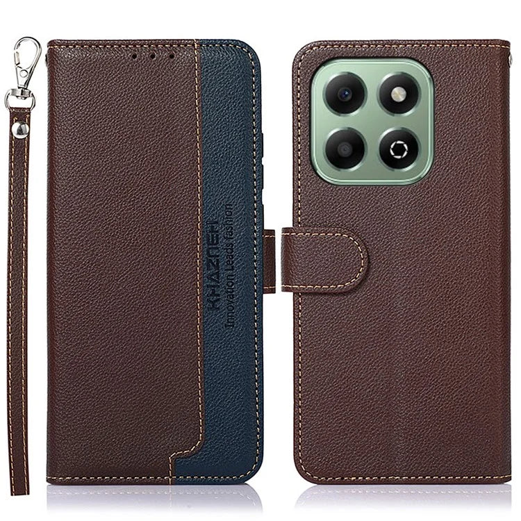 KHAZNEH For Honor X6b 4G Case RFID Blocking Wallet PU Leather Phone Cover