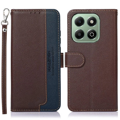 KHAZNEH For Honor X6b 4G Case RFID Blocking Wallet PU Leather Phone Cover