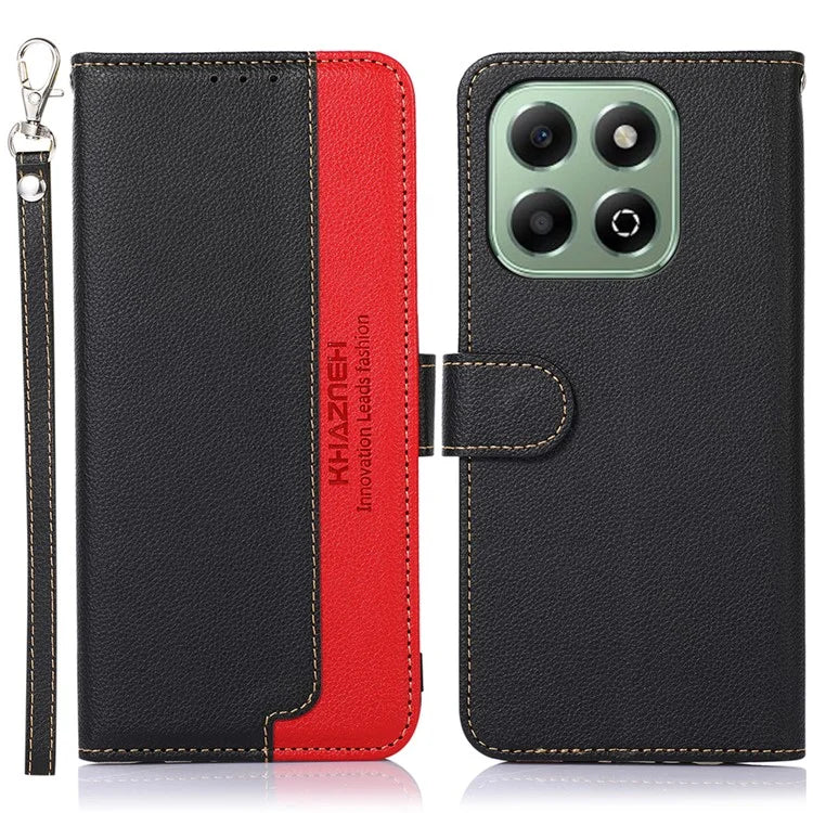 KHAZNEH For Honor X6b 4G Case RFID Blocking Wallet PU Leather Phone Cover