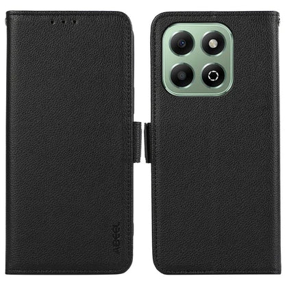 ABEEL For Honor X6b 4G Case Litchi Texture Leather RFID Blocking Phone Cover