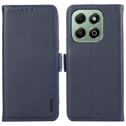 ABEEL For Honor X6b 4G Case Litchi Texture Leather RFID Blocking Phone Cover