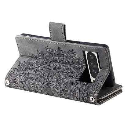 Style 006 For Google Pixel 9 Pro XL Wallet Case PU Leather Phone Cover Mandala Flower Pattern