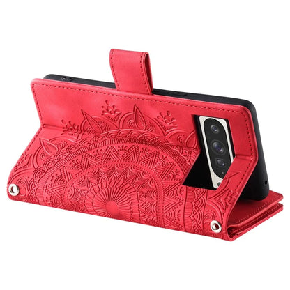 Style 006 For Google Pixel 9 Pro XL Wallet Case PU Leather Phone Cover Mandala Flower Pattern