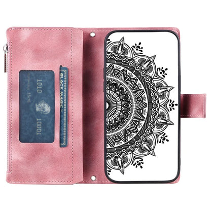Style 006 For Google Pixel 9 Pro XL Wallet Case PU Leather Phone Cover Mandala Flower Pattern