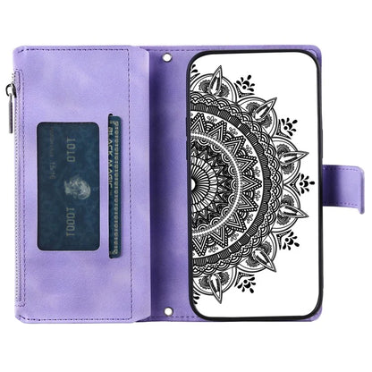 Style 006 For Google Pixel 9 Pro XL Wallet Case PU Leather Phone Cover Mandala Flower Pattern