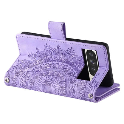 Style 006 For Google Pixel 9 Pro XL Wallet Case PU Leather Phone Cover Mandala Flower Pattern