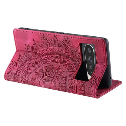 Style 010 For Google Pixel 9 Pro XL Case Mandala Pattern Magnetic Closing Leather Phone Cover