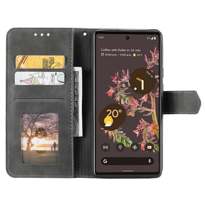 For Google Pixel 9 Pro XL Leather Case Splicing Stitching Wallet Stand Phone Cover with Strap