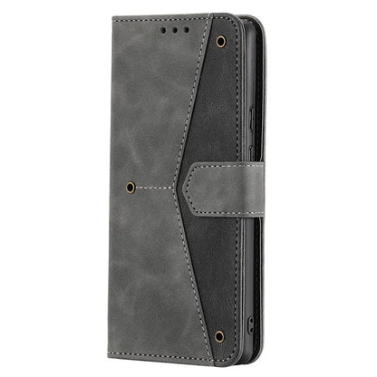 For Google Pixel 9 Pro XL Leather Case Splicing Stitching Wallet Stand Phone Cover with Strap