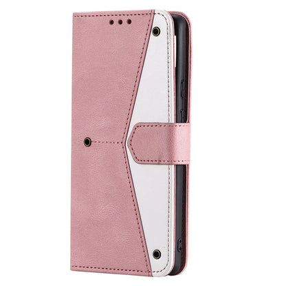 For Google Pixel 9 Pro XL Leather Case Splicing Stitching Wallet Stand Phone Cover with Strap