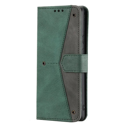 For Google Pixel 9 Pro XL Leather Case Splicing Stitching Wallet Stand Phone Cover with Strap