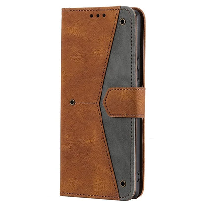 For Google Pixel 9 / 9 Pro Leather Case Splicing Stitching Wallet Stand Phone Cover with Strap