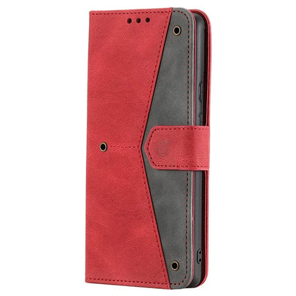 For Google Pixel 9 / 9 Pro Leather Case Splicing Stitching Wallet Stand Phone Cover with Strap