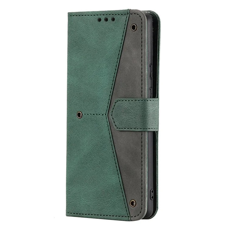For Google Pixel 9 / 9 Pro Leather Case Splicing Stitching Wallet Stand Phone Cover with Strap