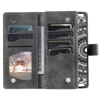 Style 006 For Google Pixel 9 / 9 Pro Wallet Case PU Leather Phone Cover Mandala Flower Pattern