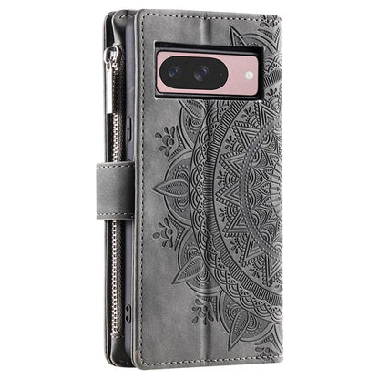 Style 006 For Google Pixel 9 / 9 Pro Wallet Case PU Leather Phone Cover Mandala Flower Pattern