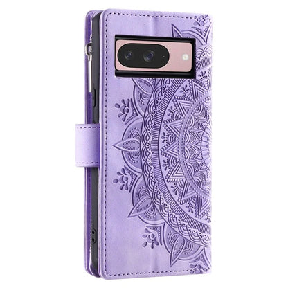 Style 006 For Google Pixel 9 / 9 Pro Wallet Case PU Leather Phone Cover Mandala Flower Pattern