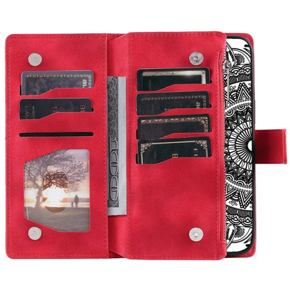 Style 006 For Google Pixel 9 / 9 Pro Wallet Case PU Leather Phone Cover Mandala Flower Pattern