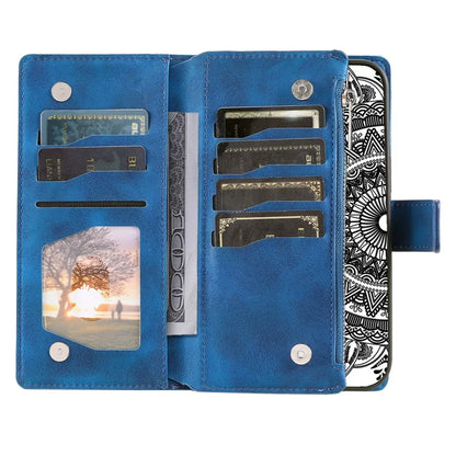 Style 006 For Google Pixel 9 / 9 Pro Wallet Case PU Leather Phone Cover Mandala Flower Pattern