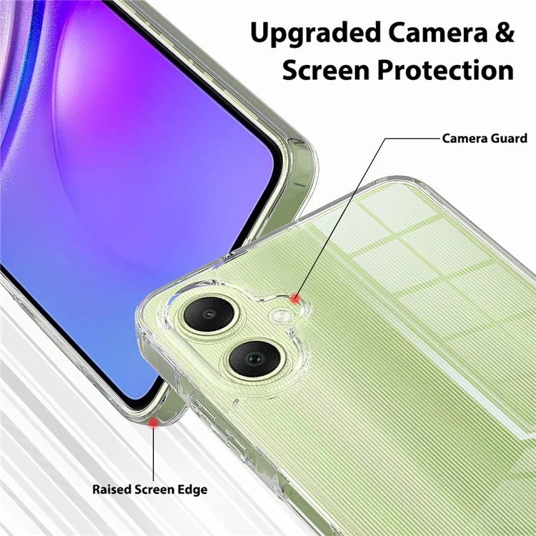 For Samsung Galaxy A06 Clear Phone Case TPU+Acrylic Shockproof Phone Back Cover