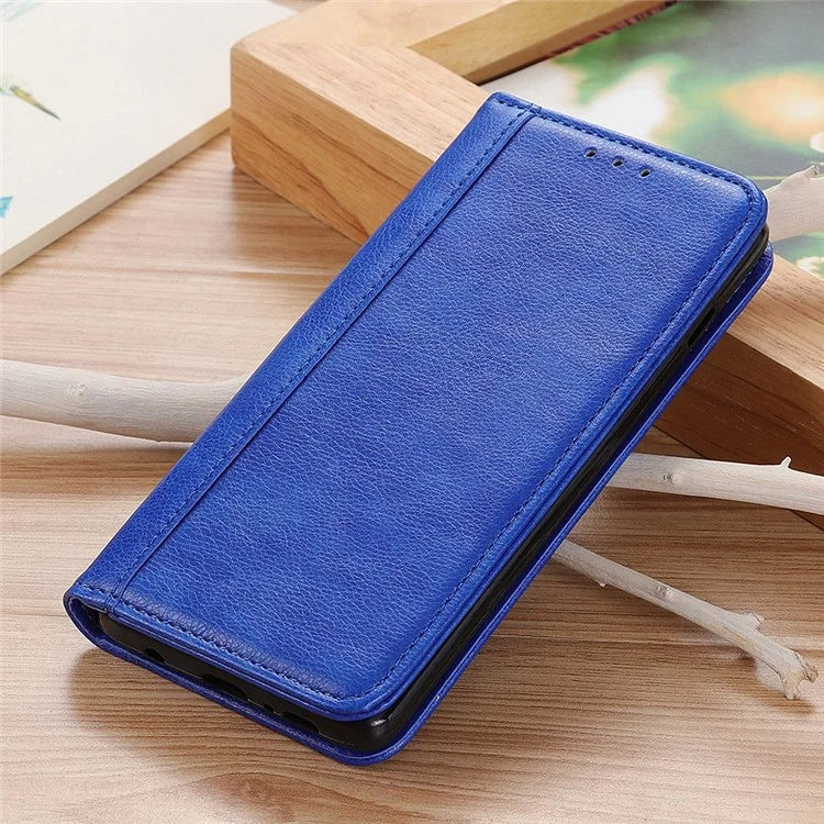 For Honor X6b 4G Stand Case Split Leather Litchi Texture Wallet Phone Cover