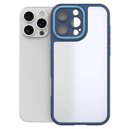 For iPhone 16 Pro Max Case Matte Anti-Fingerprint PC+TPU Phone Back Cover