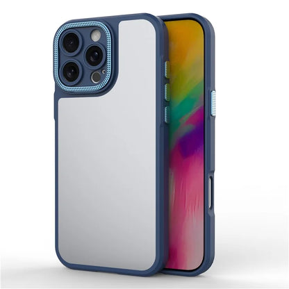 For iPhone 16 Pro Max Case Matte Anti-Fingerprint PC+TPU Phone Back Cover