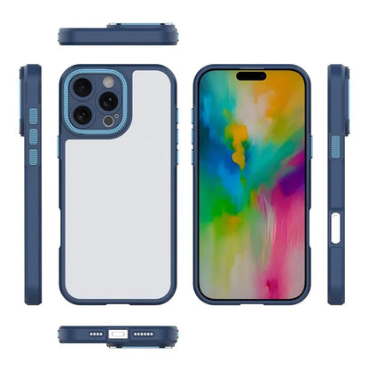 For iPhone 16 Pro Max Case Matte Anti-Fingerprint PC+TPU Phone Back Cover