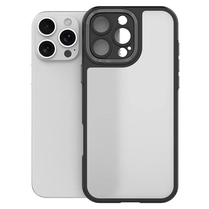 For iPhone 16 Pro Max Case Matte Anti-Fingerprint PC+TPU Phone Back Cover