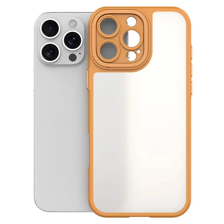 For iPhone 16 Pro Max Case Matte Anti-Fingerprint PC+TPU Phone Back Cover