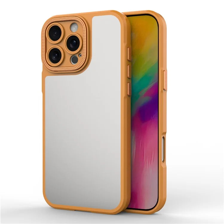 For iPhone 16 Pro Max Case Matte Anti-Fingerprint PC+TPU Phone Back Cover