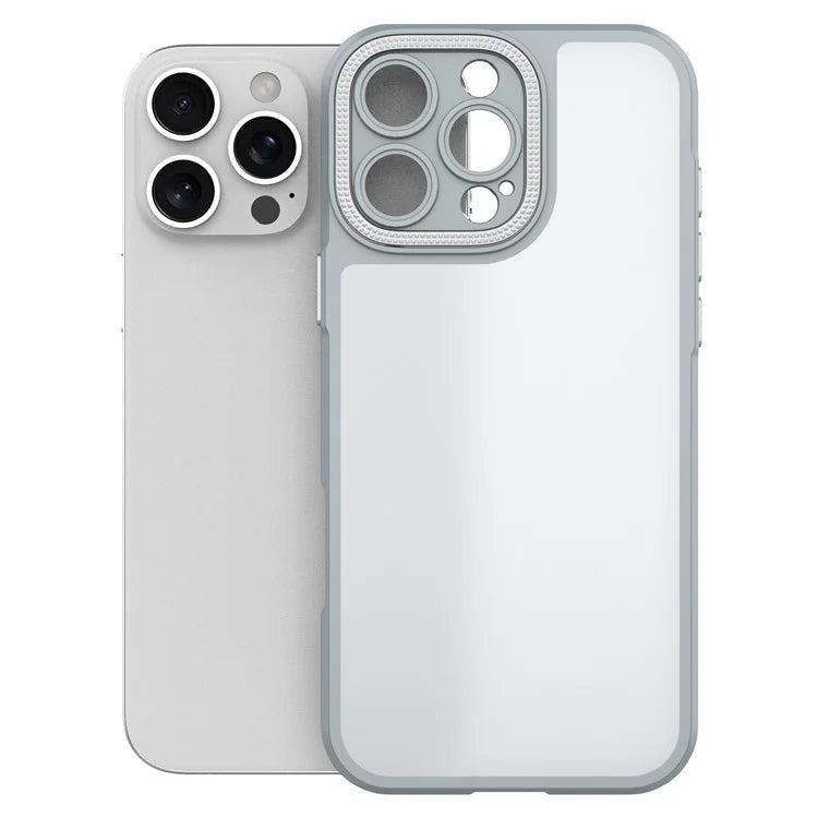 For iPhone 16 Pro Max Case Matte Anti-Fingerprint PC+TPU Phone Back Cover