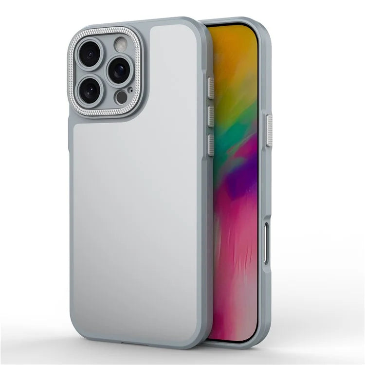 For iPhone 16 Pro Max Case Matte Anti-Fingerprint PC+TPU Phone Back Cover