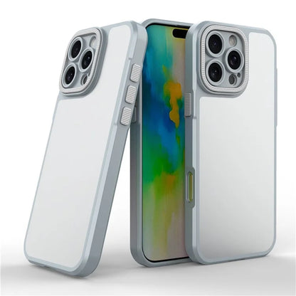 For iPhone 16 Pro Max Case Matte Anti-Fingerprint PC+TPU Phone Back Cover