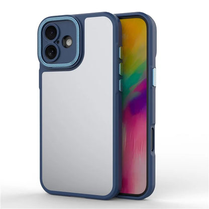 For iPhone 16 Plus Case Matte Anti-Fingerprint PC+TPU Phone Back Cover