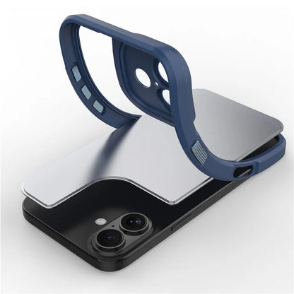 For iPhone 16 Plus Case Matte Anti-Fingerprint PC+TPU Phone Back Cover