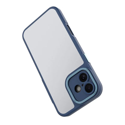 For iPhone 16 Plus Case Matte Anti-Fingerprint PC+TPU Phone Back Cover