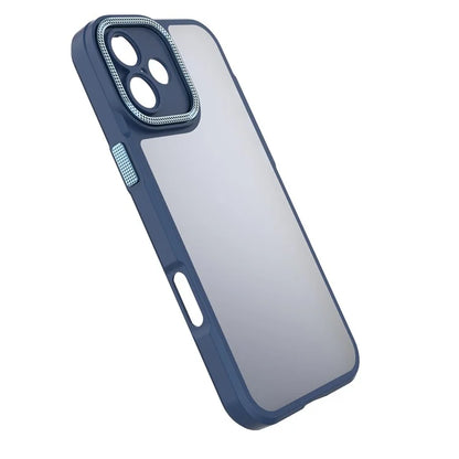 For iPhone 16 Plus Case Matte Anti-Fingerprint PC+TPU Phone Back Cover