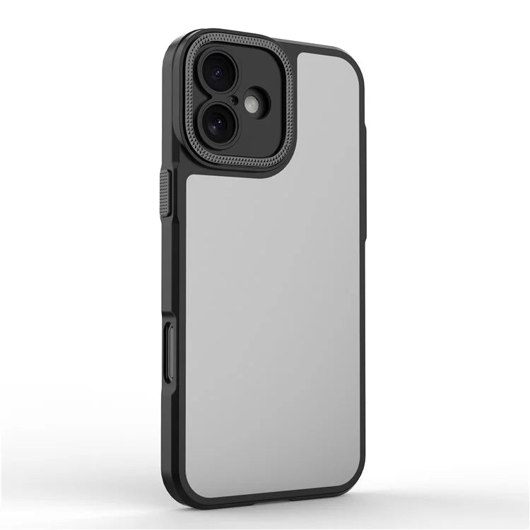 For iPhone 16 Plus Case Matte Anti-Fingerprint PC+TPU Phone Back Cover