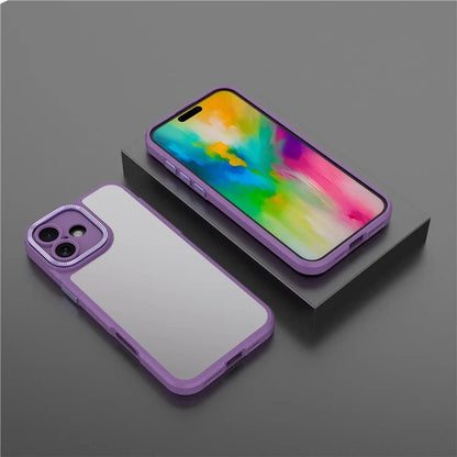 For iPhone 16 Plus Case Matte Anti-Fingerprint PC+TPU Phone Back Cover